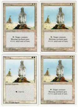 Blessing x4 4x 1994 Various Sets PLAYSET White Rare Enchantment MTG LP - NM AZ2 - Image 1