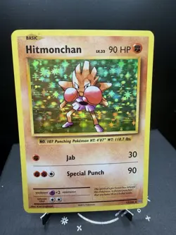 Pokemon TCG XY Evolutions Hitmonchan 62/108 Holo Rare HP - Image 1