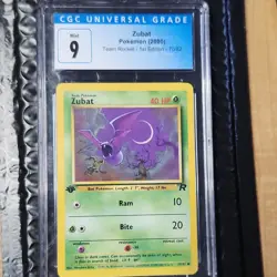 Pokemon Zubat Team Rocket 1st Edition CGC 9 Regular 70/82 2000 - Image 1