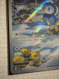 Pokemon Piplup 098/094 PFL EN Basic 70 HP Holo Rare Water TCG Card - Image 2