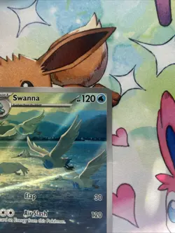 Pokemon Swanna TCG 110/086 SV11W White Flare Holo Illustration Rare Card - Image 4