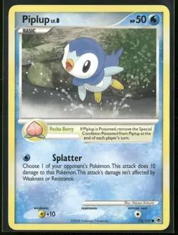 Piplup 72/100 Common Majestic Dawn Pokemon Lightly Played - Image 1