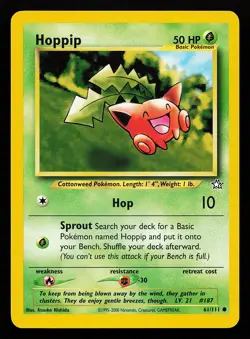 Hoppip 61/111 Common Neo Genesis Pokemon Card - Image 1