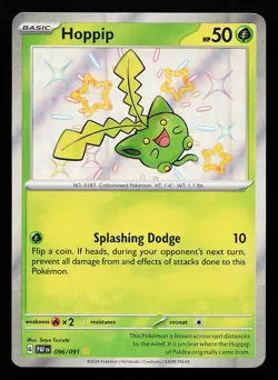 Hoppip 096/091 Shiny Holo Paldean Fates Pokemon Card - Image 1