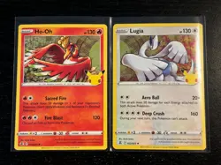 Lugia & Ho-Oh Celebrations Holo Rare 2 Card Set NM Pokemon TCG 25th Anniversary - Image 1