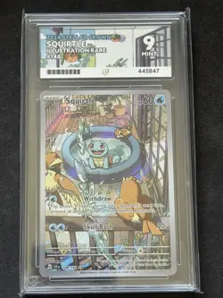 Squirtle 148/142 Illustration Rare ACE Grade 9 Pokemon TCG - Image 1