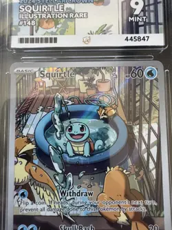 Squirtle 148/142 Illustration Rare ACE Grade 9 Pokemon TCG - Image 3