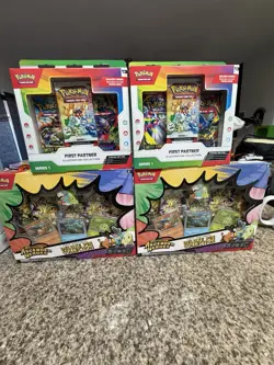 LOT 2X2 Pokemon First Partner Illustration Collection And Deluxe Pin Collection - Image 1