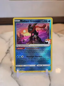 Pokemon TCG Radiant Greninja 046/189 Prize Pack Series Holo (Light Foiling) NM - Image 1