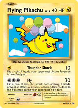 Flying Pikachu 110/108 Secret Rare Evolutions Pokemon Near Mint - Image 1