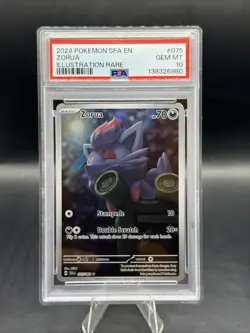 Pokemon Zorua 075/064 Sv: Shrouded Fable Illustration Rare Holo PSA 10 - Image 1