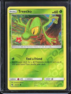 Pokemon TCG Treecko 20/214 Lost Thunder Reverse Holo B-0001 - Image 1