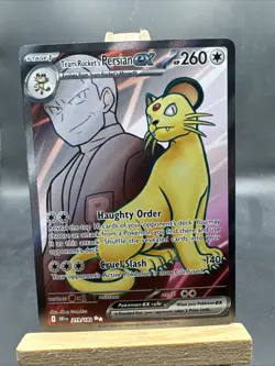 Team Rockets Persian EX 219/182 Destined Rivals Ultra Rare Pokemon TCG 🐈 - Image 1