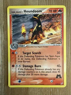 2004 Pokemon Team Magma’s Houndoom 34/95 Regular Uncommon VLP - Image 1