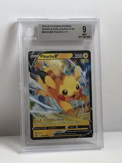 BGS 9.0💫 2023 Pokemon TCG | Sword & Shield | Pikachu V SWSH285 Black Star Promo - Image 1