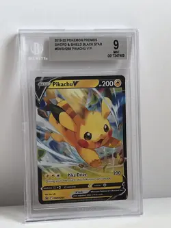 BGS 9.0💫 2023 Pokemon TCG | Sword & Shield | Pikachu V SWSH285 Black Star Promo - Image 2