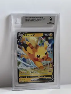 BGS 9.0💫 2023 Pokemon TCG | Sword & Shield | Pikachu V SWSH285 Black Star Promo - Image 3
