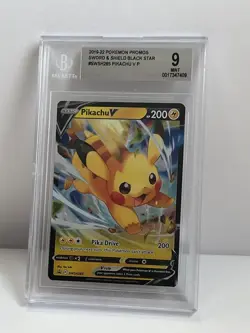 BGS 9.0💫 2023 Pokemon TCG | Sword & Shield | Pikachu V SWSH285 Black Star Promo - Image 4