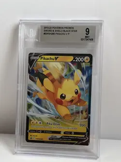 BGS 9.0💫 2023 Pokemon TCG | Sword & Shield | Pikachu V SWSH285 Black Star Promo - Image 5
