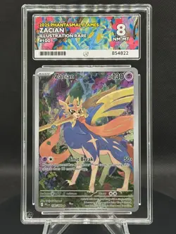 ⚔✨ Pokemon TCG – Zacian 100/094 – Phantasmal Flames (PFL) – IR – ACE 8 (NM–MT) - Image 3