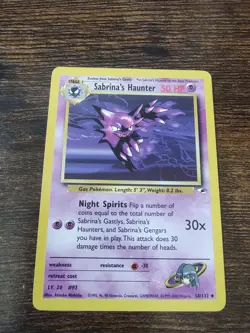 Pokemon Gym Heroes Sabrina's Haunter 58/132 Unlimited - Image 1