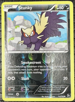 Pokemon - Stunky - 53/106 - Reverse Holo - XY Flashfire - NM/M - Image 1