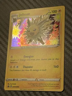Pokemon TCG Sword & Shield Jolteon SWSH094 Promo Holo w/ Swirl - Image 3