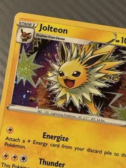 Pokemon TCG Sword & Shield Jolteon SWSH094 Promo Holo w/ Swirl - Image 4