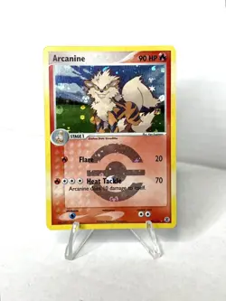 2004 POKEMON EX FIRE RED & LEAF GREEN #18 ARCANINE-REVERSE FOIL NM/LP - Image 1
