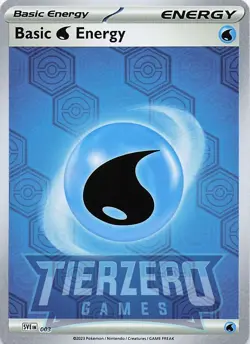 Pokemon Basic Water Energy SVEEN003 Reverse Holo Near Mint - Image 1