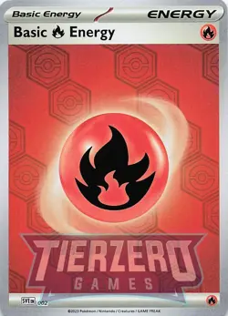 Pokemon Basic Fire Energy SVEEN002 Reverse Holo Near Mint - Image 1