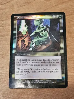 MTG Apocalypse Pernicious Deed Foil Rare Magic the Gathering Card - Image 1