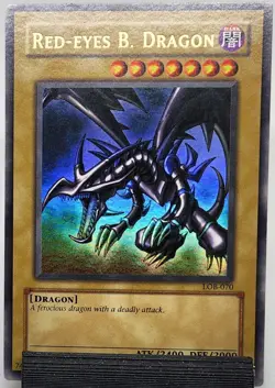 2002 Yugioh, Legend of Blue Eyes, LOB - 070 Red Eyes Black Dragon Unlimited NM - Image 1