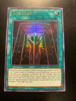 Yu-Gi-Oh! TCG Iron Cage BLRR-EN012 Battles of Legend 1st Edition - Image 1