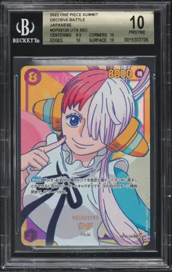 2022 One Piece Japanese Summit Decisive Battle Uta SCR #OP02-120 BGS 10 PRISTINE - Image 1