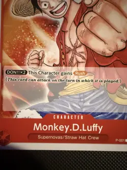 Monkey.D.Luffy (Promotion Pack 2022) P-001 One Piece Pre errata - Image 2