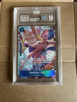 Nefeltari Vivi One Piece Azure Sea's Seven EB04-025 Alt Art TAG 10 Pristine - Image 1