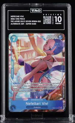 Nefeltari Vivi One Piece Azure Sea's Seven EB04-025 Alt Art TAG 10 Pristine - Image 2