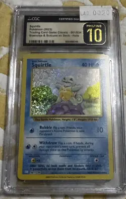 Pokemon Squirtle 001/034 Blastoise & Suicune Ex Deck Classic Holo - CGC 10 🔥 - Image 1