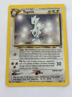 Togetic 16/111 Holo Rare Neo Genesis Lightly Played Pokemon Card - Image 1