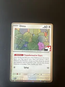 Pokemon TCG - S & V 151 Ditto 132/165 Play! Prize Pack Series 6 Promo Card 2023. - Image 1