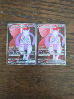 ⭐💫⭐💫Pokemon Team Rocket's Mewtwo ex Holo EX 2 Card Lot 213/182 & 081/182⭐💫 - Image 2
