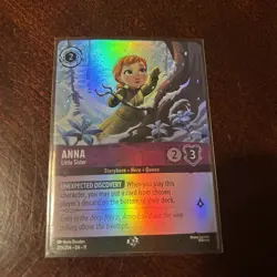 Disney Lorcana TCG Anna - Little Sister Foil Character Card Frozen 209/204 - Image 3