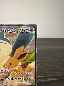 Eevee & Snorlax GX Tag Team Holo Full Art Promo Card Sun & Moon SM169 - Image 4