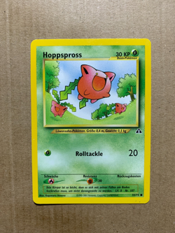 GERMAN Hoppip 55/75 Neo Discovery - Common Pokemon Card - EXCELLENT - Image 1
