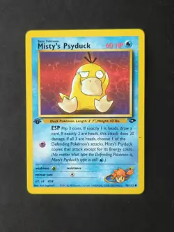 Pokemon TCG Misty's Psyduck Gym Challenge, 1st Edition Card 90/132 - Image 1