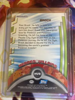 Brock TV Animation Edition Topps Heroes & Villains HV8 Single Pokemon Card-mp - Image 2