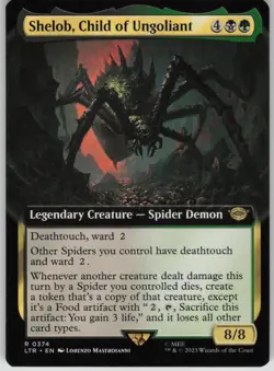 MTG TCG Shelob, Child of Ungoliant (Extended Art) R The Lord of the Rings 374 - Image 1