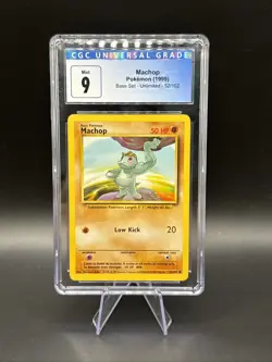 1999 Pokemon Set Base Set Machop #52/102 CGC 9 - Image 1