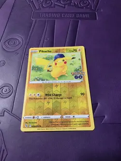 Pikachu Reverse Holo Pokemon GO 028/078 NM Pokemon TCG - Image 1